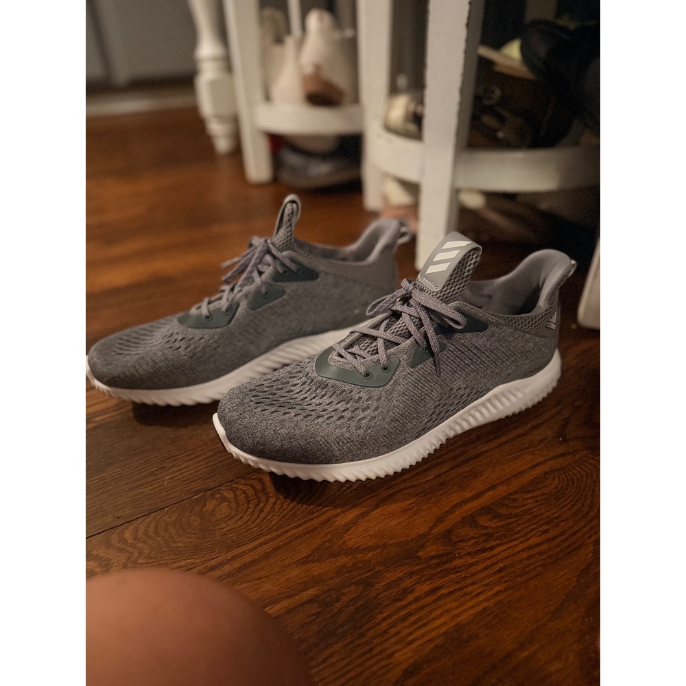Adidas Alphabounce Running Shoes Men Size 12 Grey Good HP6137 Mesh Bounce
